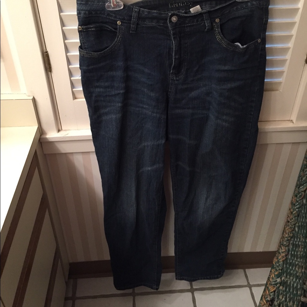 Fantasy brand distressed denim blue jeans